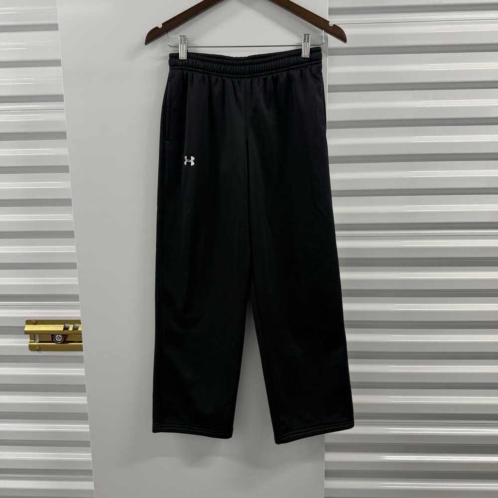 Under Armour Boys Youth Large Black Storm Loose Fit Athletic Pants